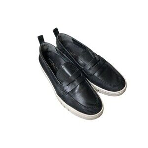 Vionic Uptown Black Leather Loafer Slip On Sneakers Shoes Women 6.5 Career